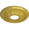 Ekena Millwork Leaf Ceiling Medallion (Fits Canopies up to 4 3/4"), 11 3/8"OD x 3 5/8"ID x 1 1/8"P, Rich Gold CM11LFRGS - alternate 5